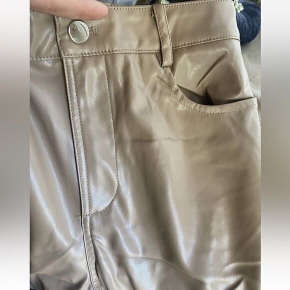 Hey babe Nude strapless top and pants set in faux leather 2 pieces NEW - Picture 16 of 16